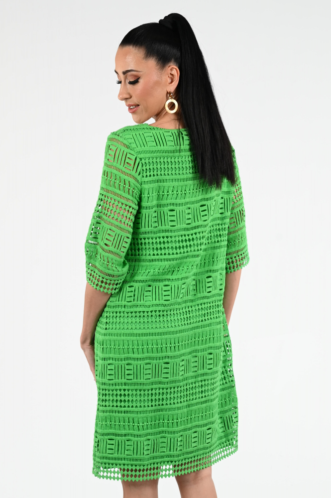 KYRA Zelda-s25 Jurk driekwart mouw Groen