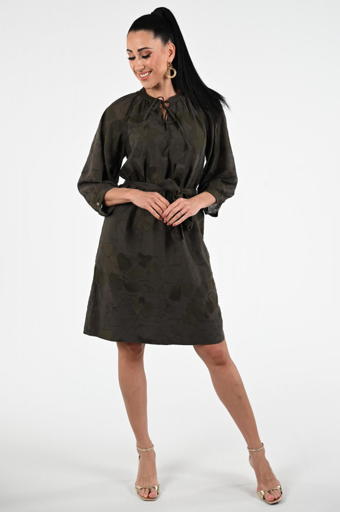 KYRA Ymke-s25 Jurk driekwart mouw Groen