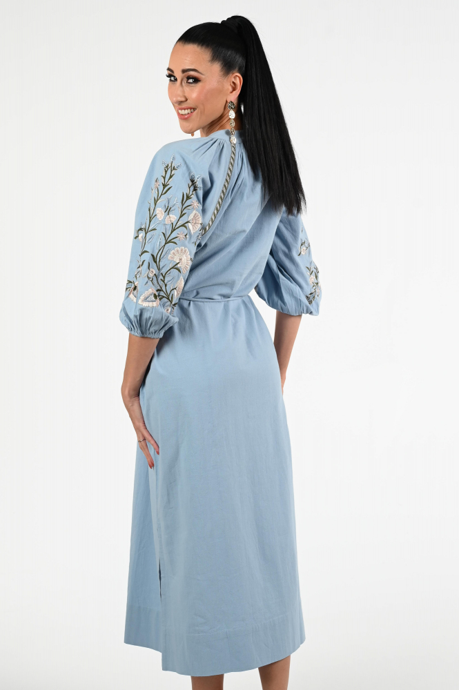 Aimée the label Miranda 3  Jurk driekwart mouw Blauw