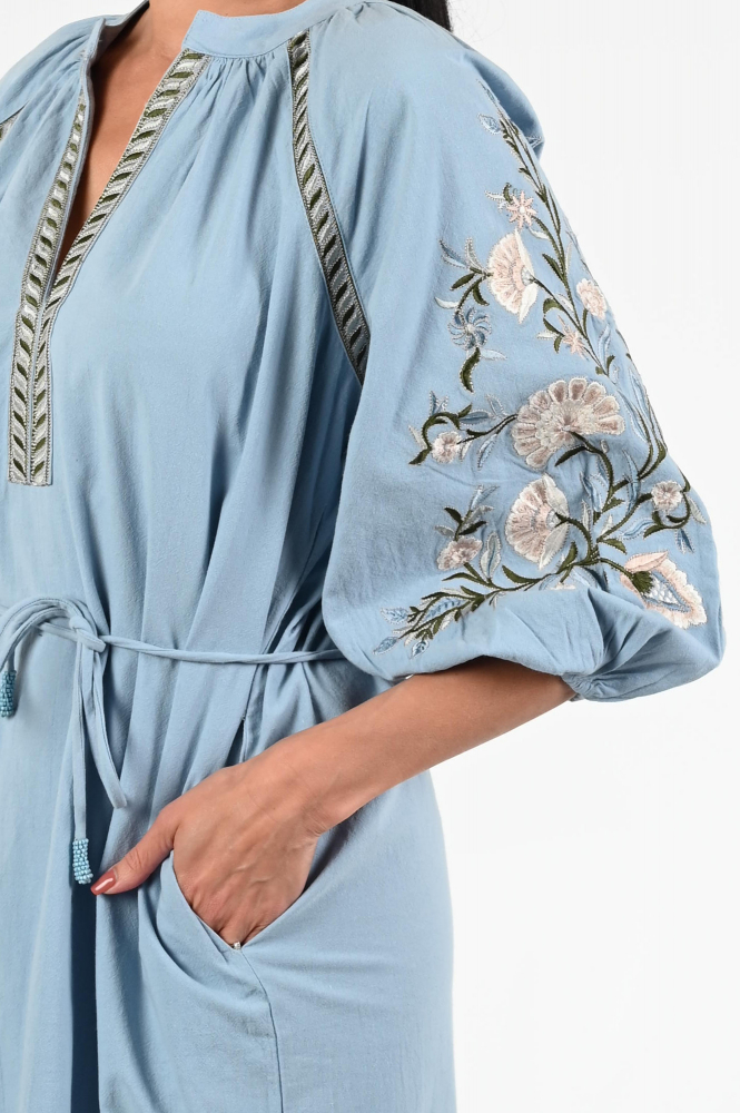 Aimée the label Miranda 3  Jurk driekwart mouw Blauw
