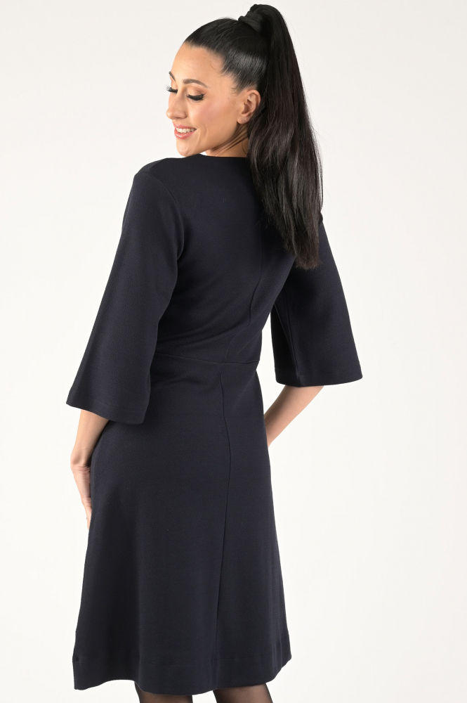 KYRA Eliana-w23 Jurk driekwart mouw Blauw