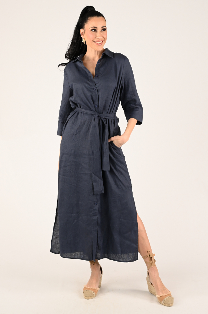 Emotions 124103 Jurk driekwart mouw Blauw