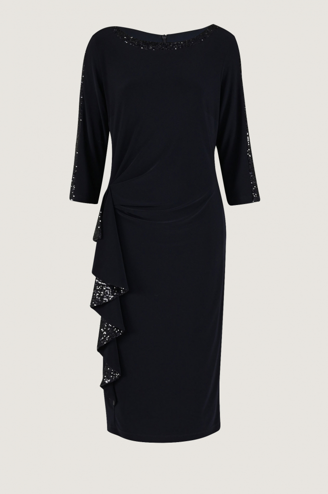 Joseph Ribkoff 243702 Jurk driekwart mouw Blauw