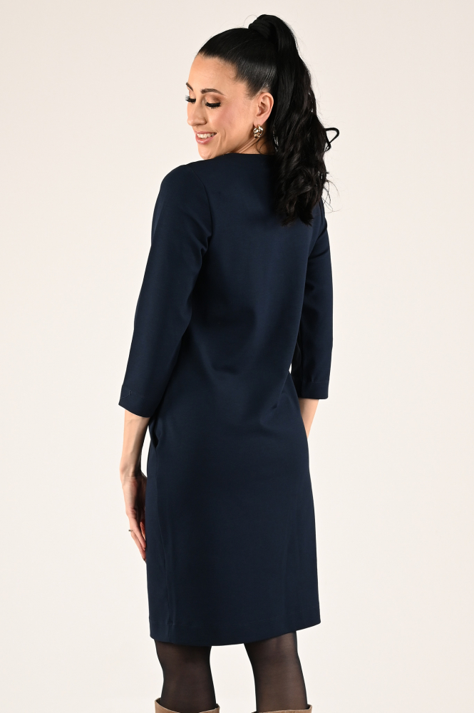 KYRA Esma-w24 Jurk driekwart mouw Blauw