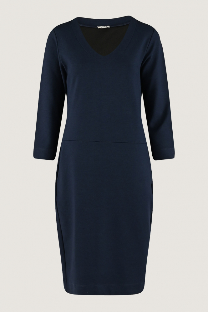 KYRA Esma-w24 Jurk driekwart mouw Blauw
