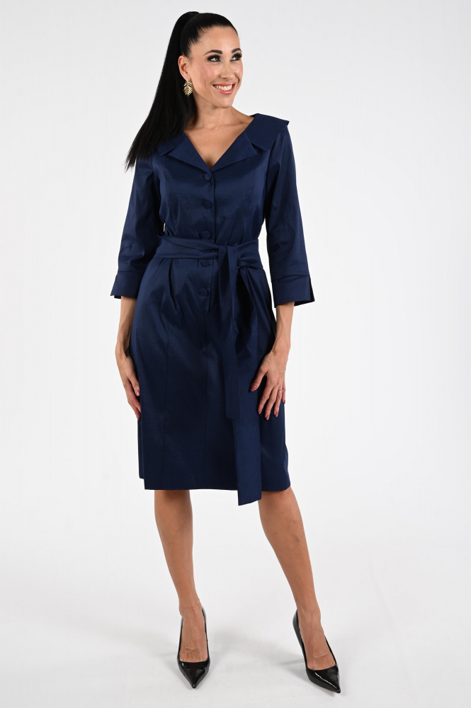 Joseph Ribkoff 252718f25 Jurk driekwart mouw Blauw