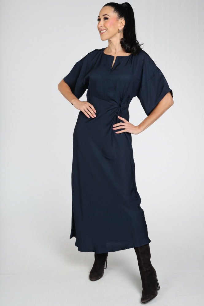 Summum 5s1666-12494 Jurk driekwart mouw Blauw