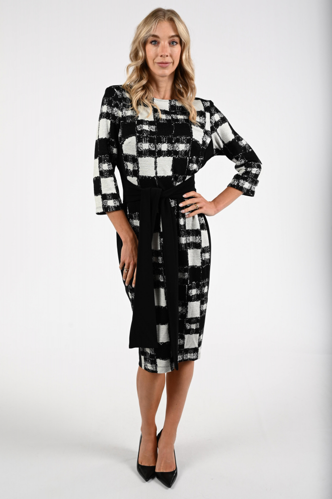 Joseph Ribkoff 253289 Jurk driekwart mouw Zwart