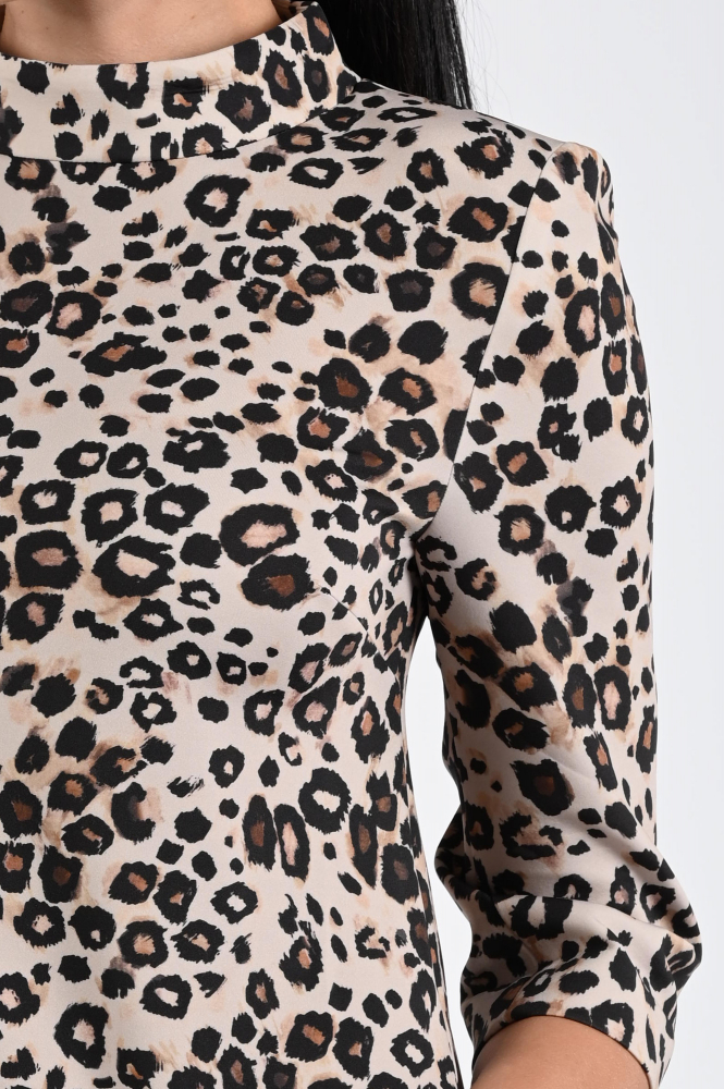 Marc Cain ZC 21.22 J12 Jurk driekwart mouw Beige
