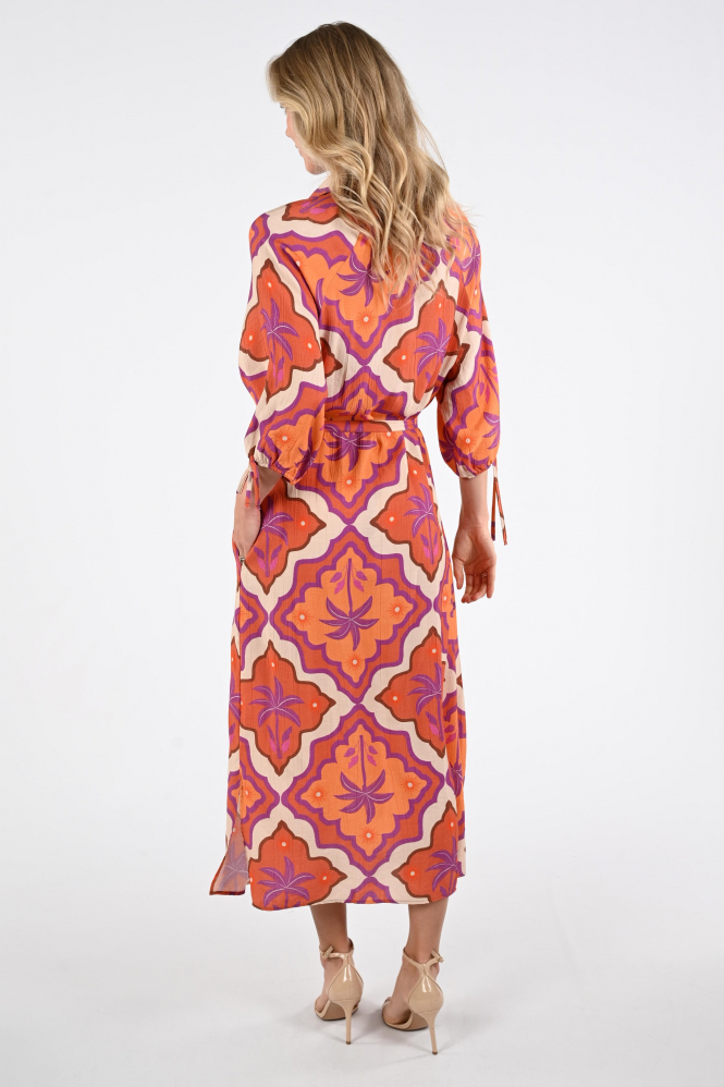 Geisha 67104-20 Jurk driekwart mouw Bruin