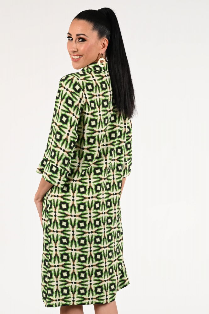 KYRA Jaella-s25 Jurk driekwart mouw Groen