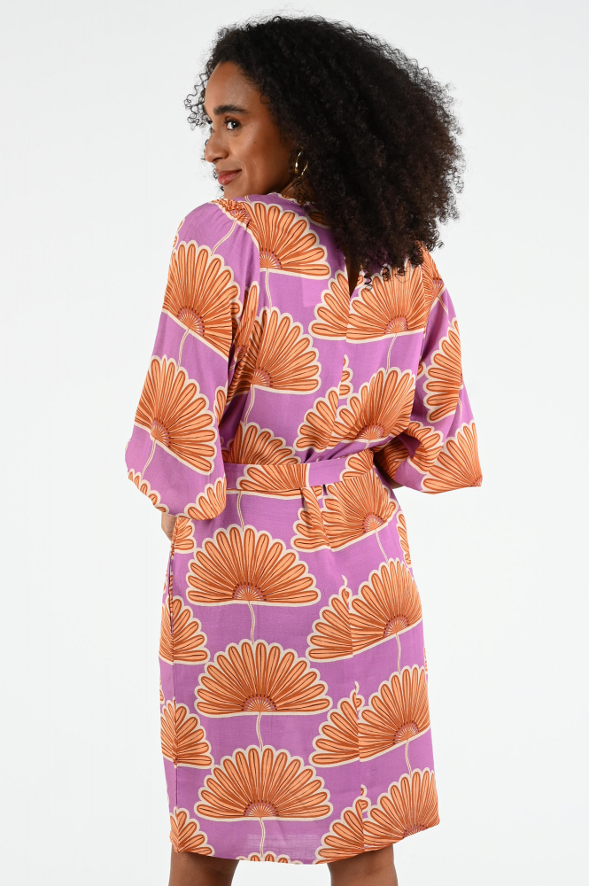 Geisha 57093-20 Jurk driekwart mouw Paars