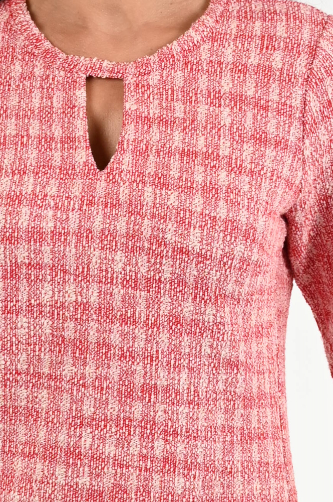 KYRA Tierra-s25 Jurk driekwart mouw Rood