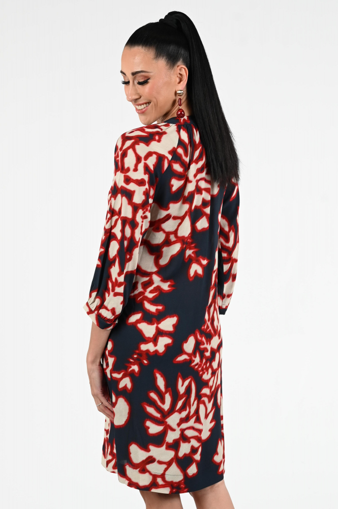 KYRA Valentina-s25 Jurk driekwart mouw Rood
