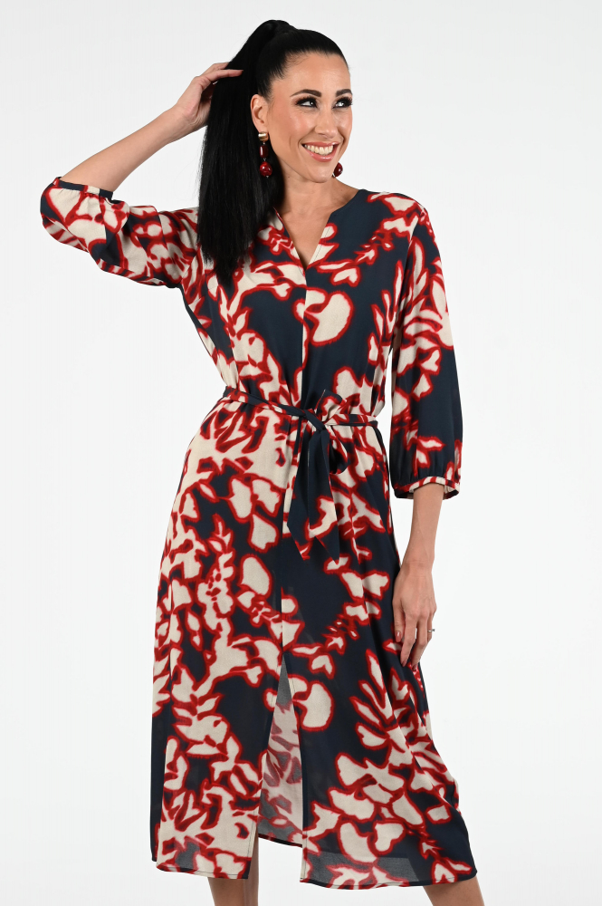 KYRA Veda-s25 Jurk driekwart mouw Rood