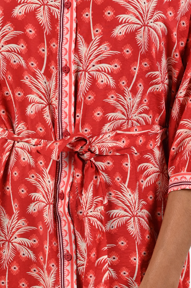 Geisha 67102-20 Jurk driekwart mouw Rood