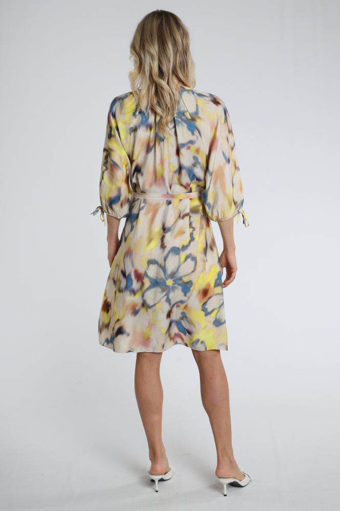 Geisha 67106-20 Jurk driekwart mouw Geel