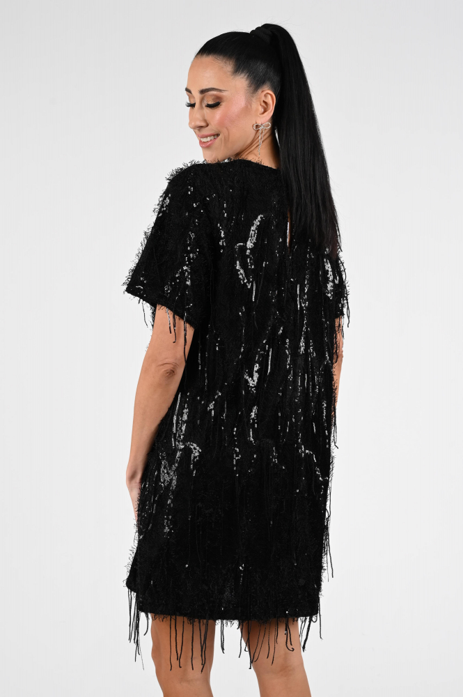 Co'couture 36576 Jurk korte mouw Zwart