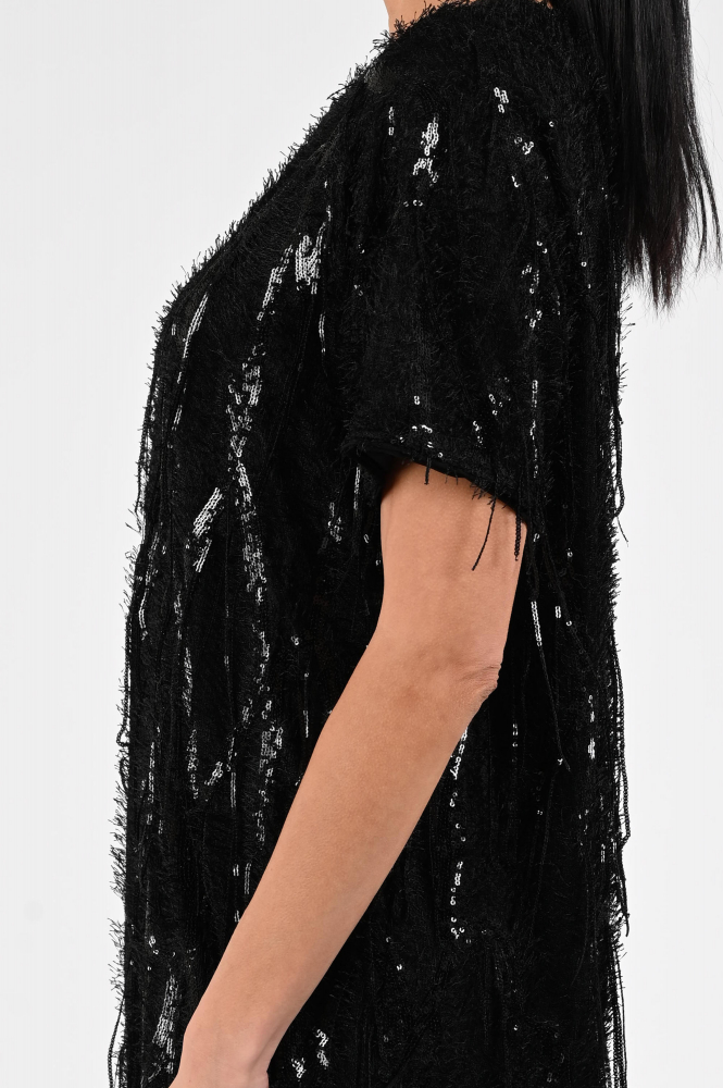 Co'couture 36576 Jurk korte mouw Zwart