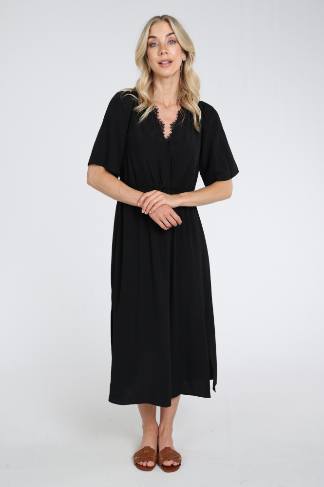 Co'couture 46067 Jurk korte mouw Zwart