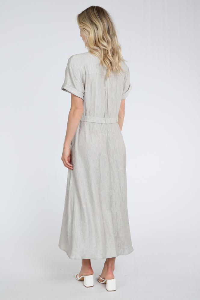 Co'couture CherCC wrap dress Jurk korte mouw Zilver
