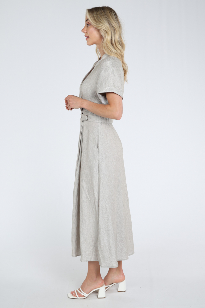 Co'couture CherCC wrap dress Jurk korte mouw Zilver
