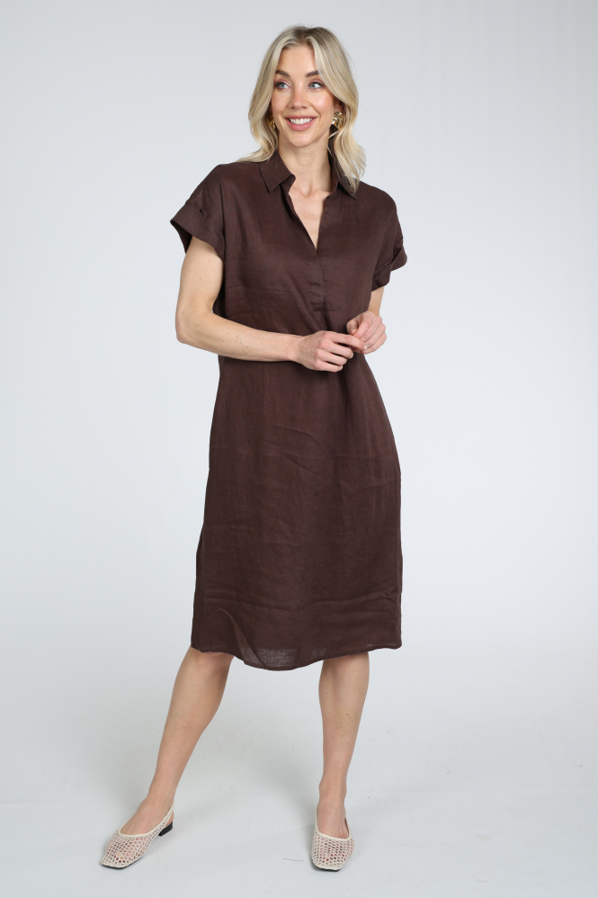 Emotions 126129 Jurk korte mouw Bruin