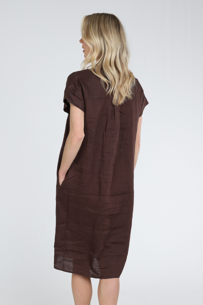 Emotions 126129 Jurk korte mouw Bruin