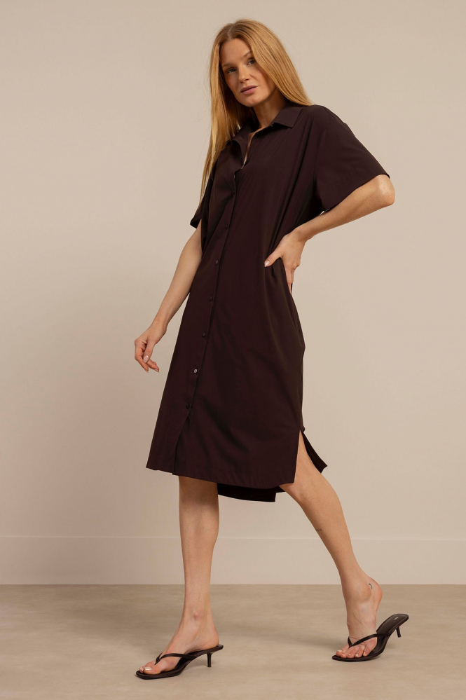 Studio Anneloes 91543 Louni Jurk korte mouw Bruin