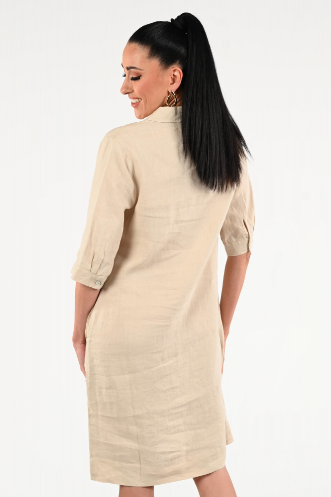 KYRA Merle Jurk korte mouw Beige