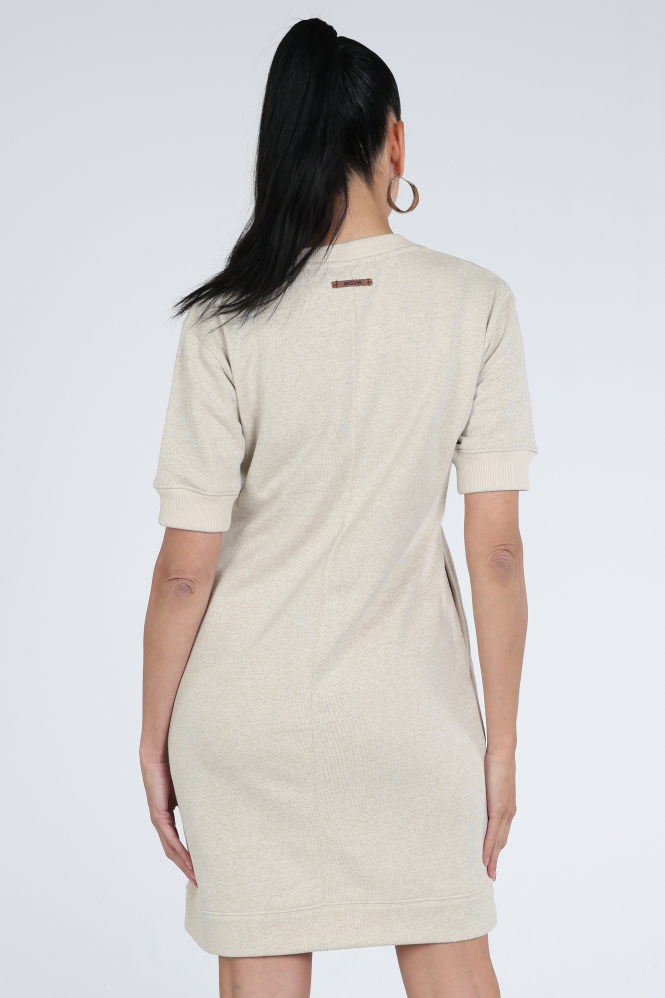 Moscow Sister 59-06 Jurk korte mouw Beige