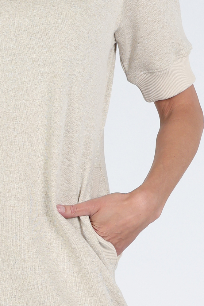 Moscow Sister 59-06 Jurk korte mouw Beige