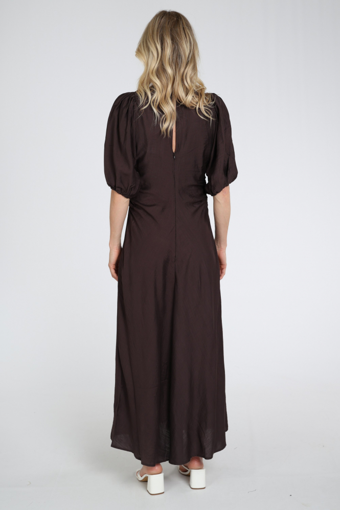 Co'couture 46093 Jurk korte mouw Bruin