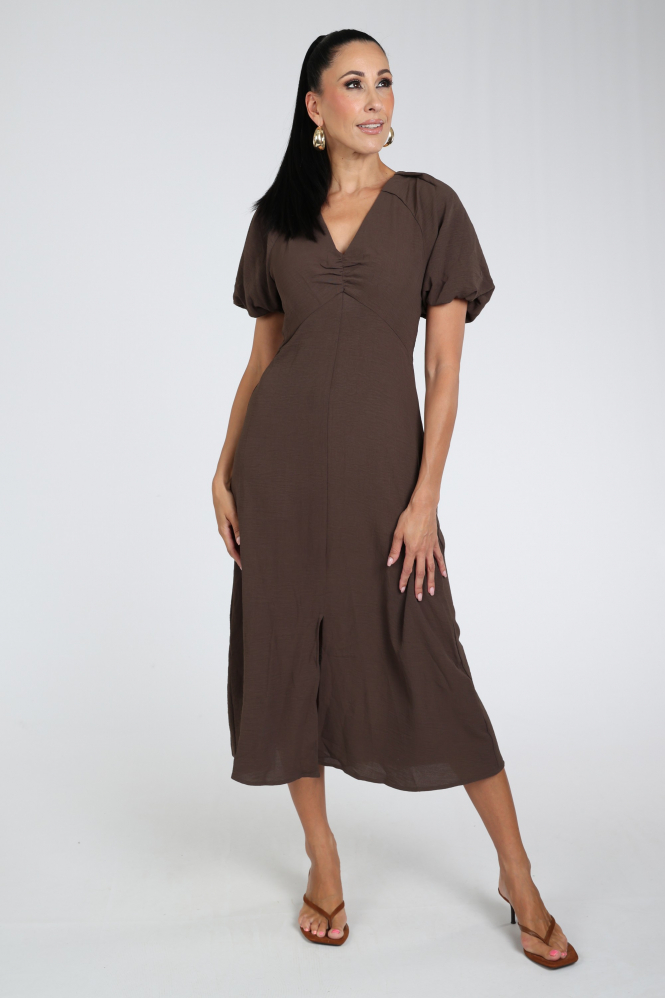 Neo Noir 169248 Bomba Jurk korte mouw Bruin