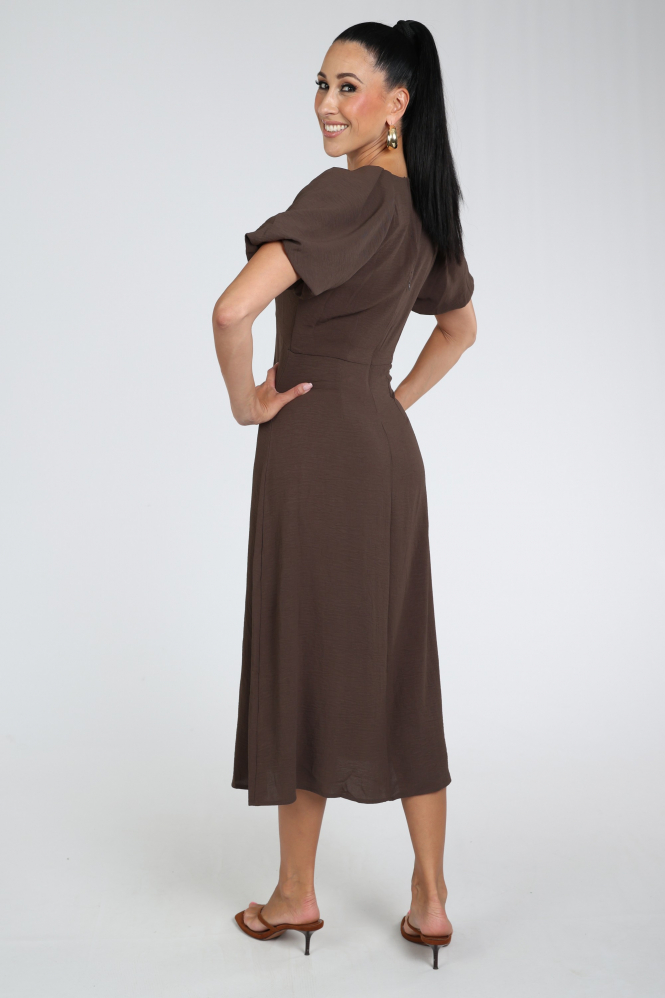 Neo Noir 169248 Bomba Jurk korte mouw Bruin