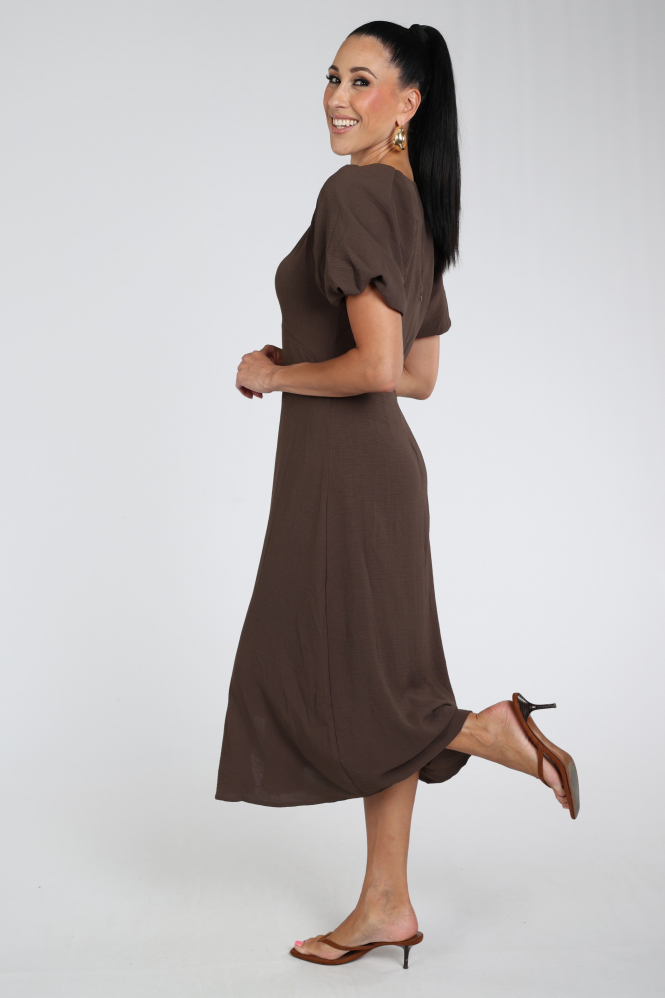 Neo Noir 169248 Bomba Jurk korte mouw Bruin