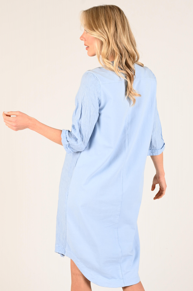 Nukus NKS14015 Jurk korte mouw Blauw