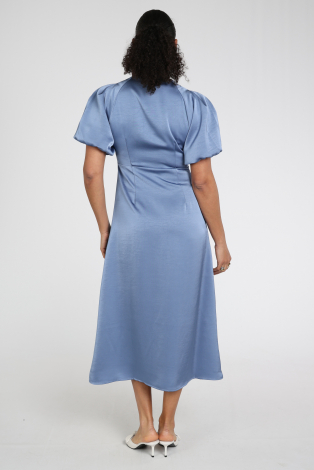 Neo Noir Illana Heavy Sateen dress Blauw