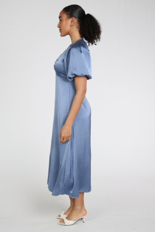 Neo Noir Illana Heavy Sateen dress Blauw