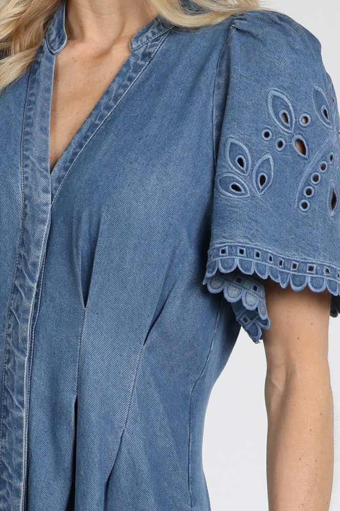 Co'couture 46036 Jurk korte mouw Blauw