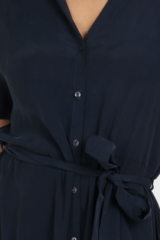 Pom Amsterdam SP9242 Jurk korte mouw Blauw