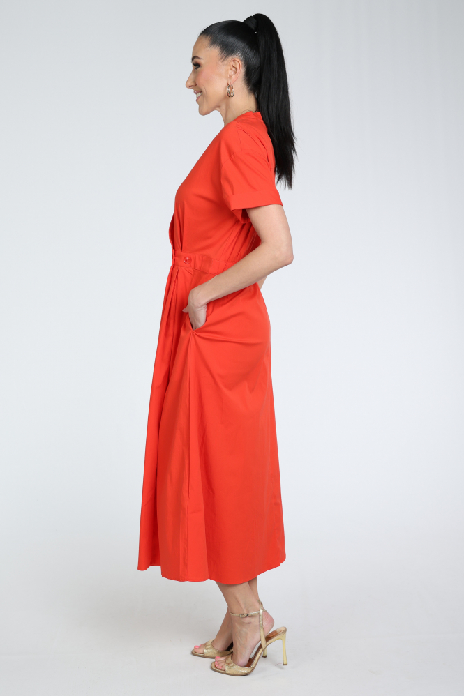 Co'couture 46112 Jurk korte mouw Rood