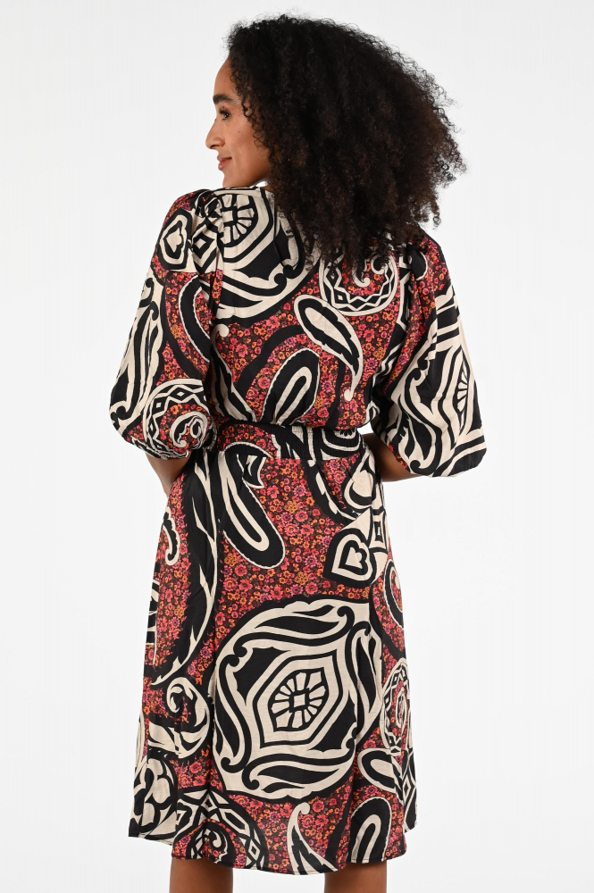 Geisha 57086-20 Jurk korte mouw Zwart