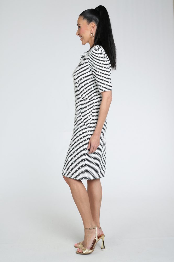 B Three julia Jurk korte mouw Wit