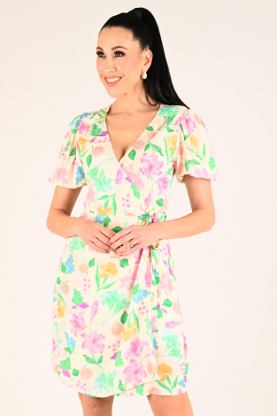 Fabienne Chapot Cleo Wrap Dress Beige
