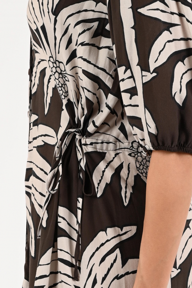 Geisha 67113-20 Jurk korte mouw Bruin