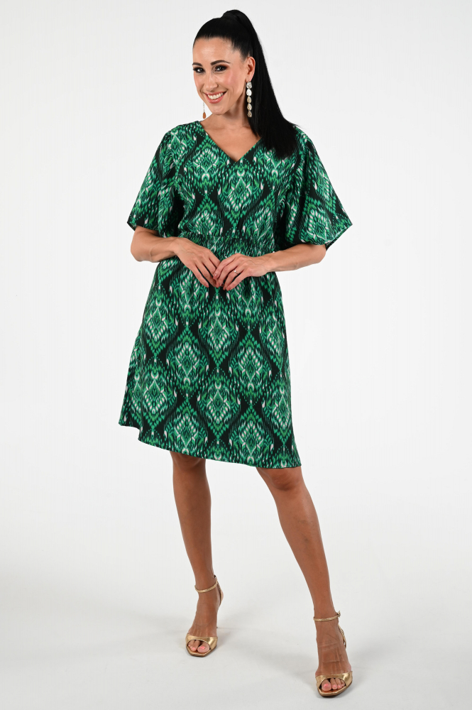 Geisha 57412-20 Jurk korte mouw Groen