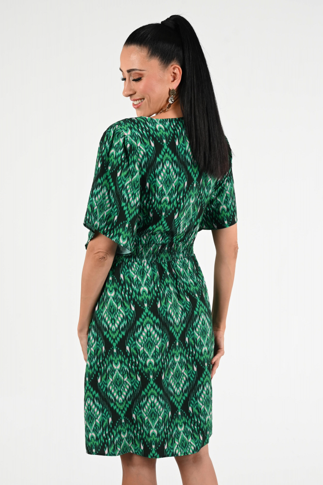 Geisha 57412-20 Jurk korte mouw Groen