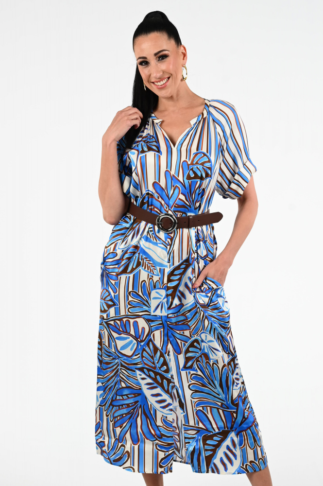 Caroline Biss 1158 Jurk korte mouw Blauw