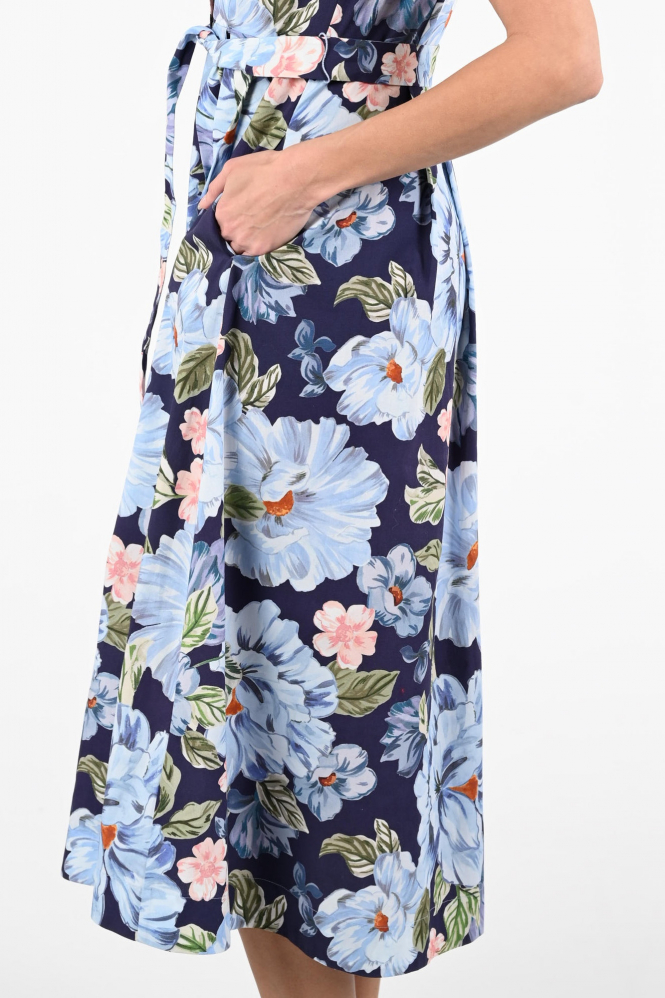 Oui 97172 Jurk korte mouw Blauw